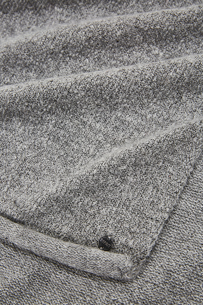 Sisältää villaa: rullareunuksellinen huivi, MEDIUM GREY, detail image number 2