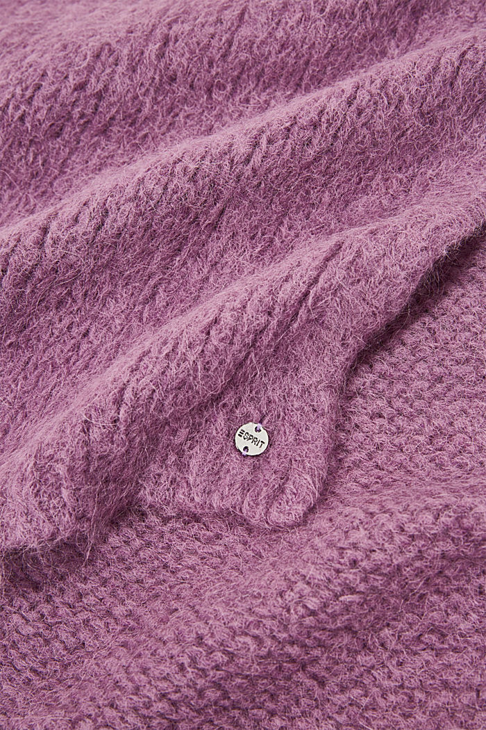 En mélange de laine et d’alpaga : l’écharpe duveteuse, DARK LAVENDER, detail image number 2