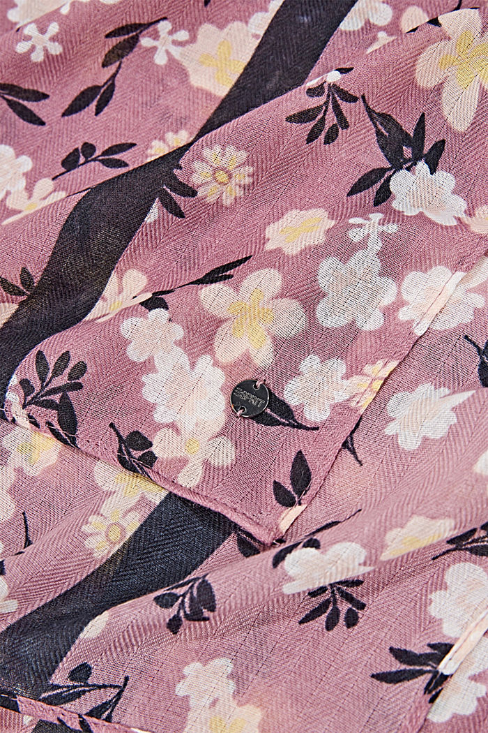 Geweven sjaal met print, MAUVE, detail image number 2