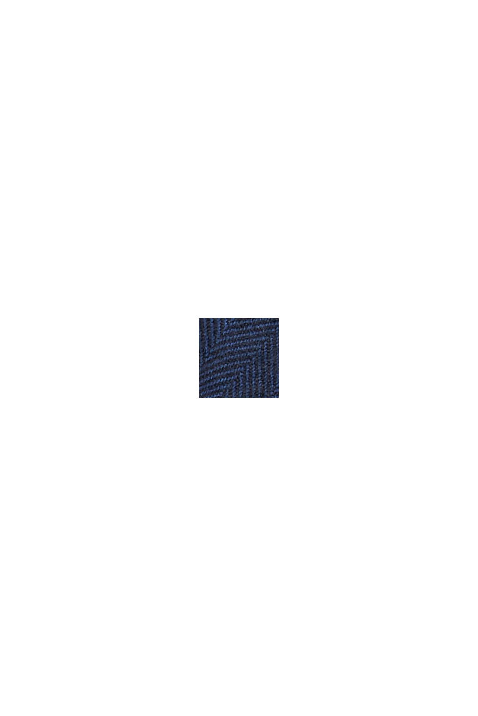 Made of recycled material: woven scarf with a herringbone pattern, DARK BLUE, swatch