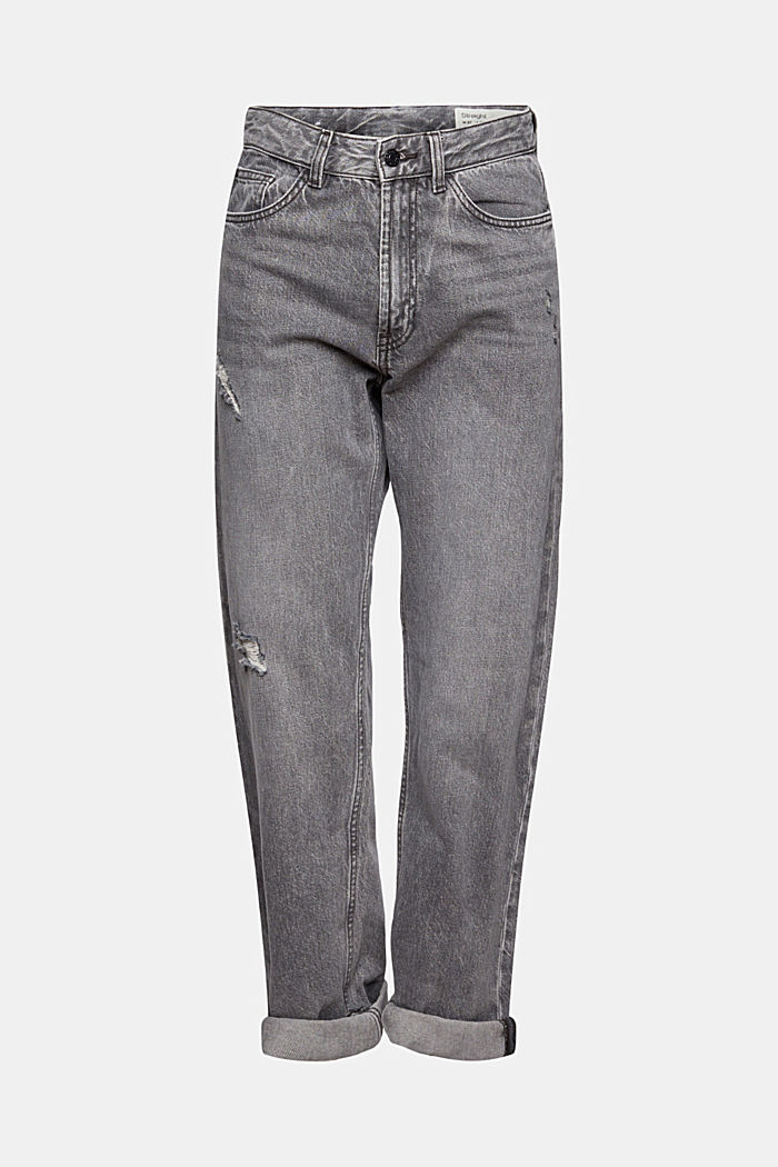 Jeans with vintage effects in organic cotton