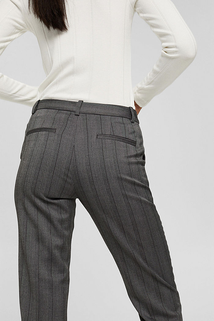 Gerecycled: STRIPE mix + match broek, ANTHRACITE, detail image number 7