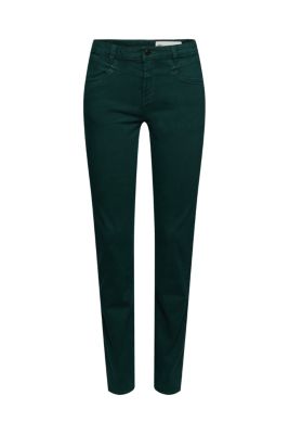 ESPRIT Pantalon stretch à teneur en coton biologique