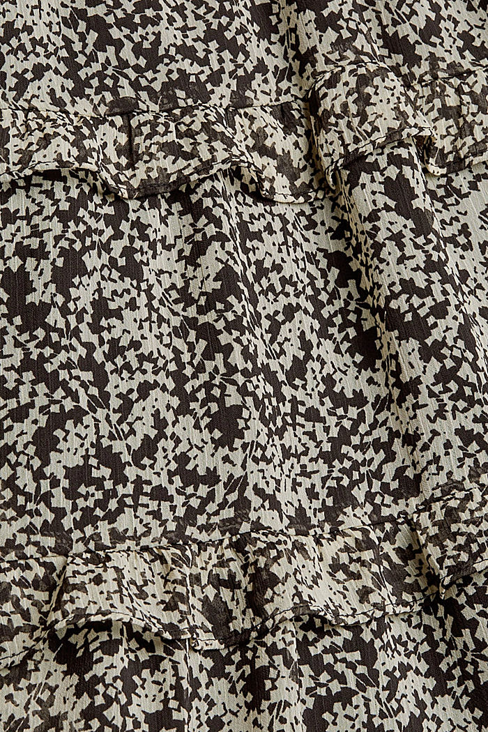 Mini-robe en mousseline à motif, BLACK, detail image number 4