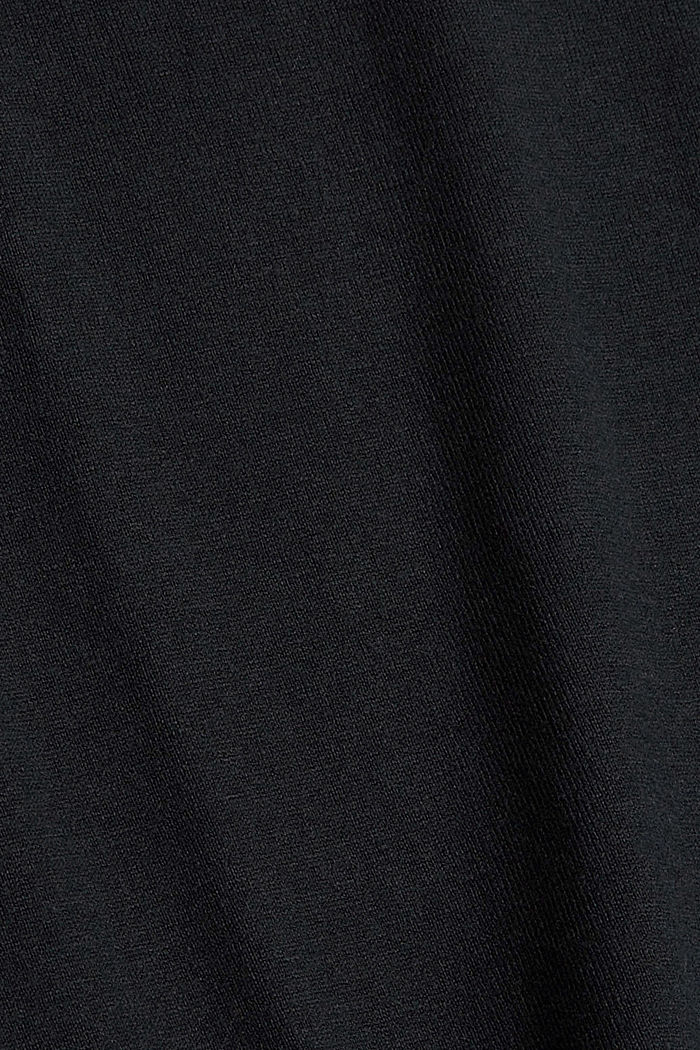 Oversized-neulemekko luomupuuvillasekoitetta, BLACK, detail image number 4