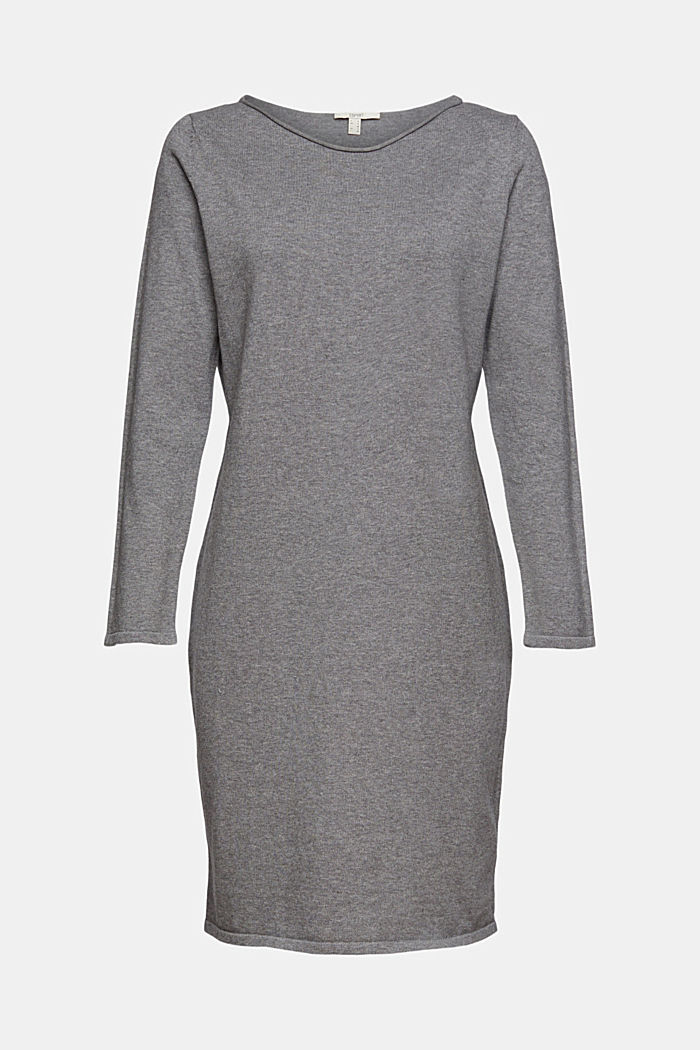 Basic knitted dress in blended cotton