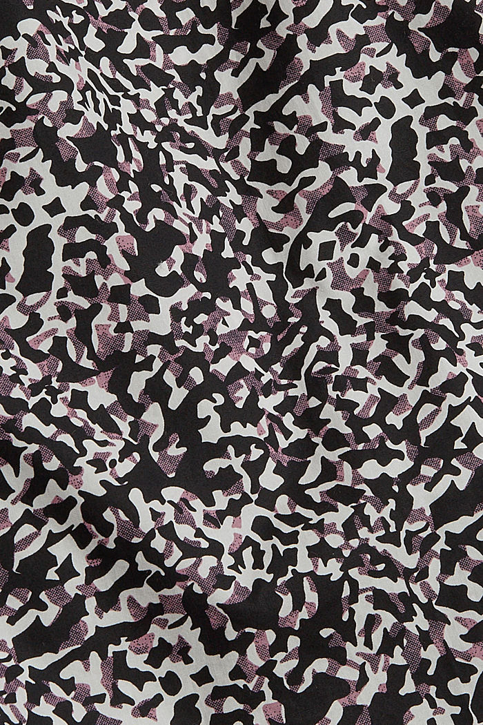 Hemdbluse mit Print, 100% Baumwolle, BLACK, detail image number 4