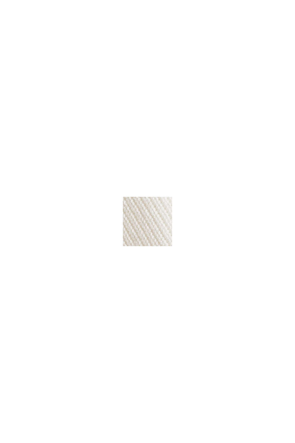 Cardigan en maille côtelée de coton biologique mélangé, OFF WHITE, swatch