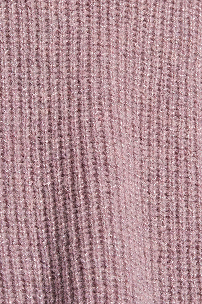 Wool/alpaca blend: jumper with glitter, MAUVE, detail image number 4
