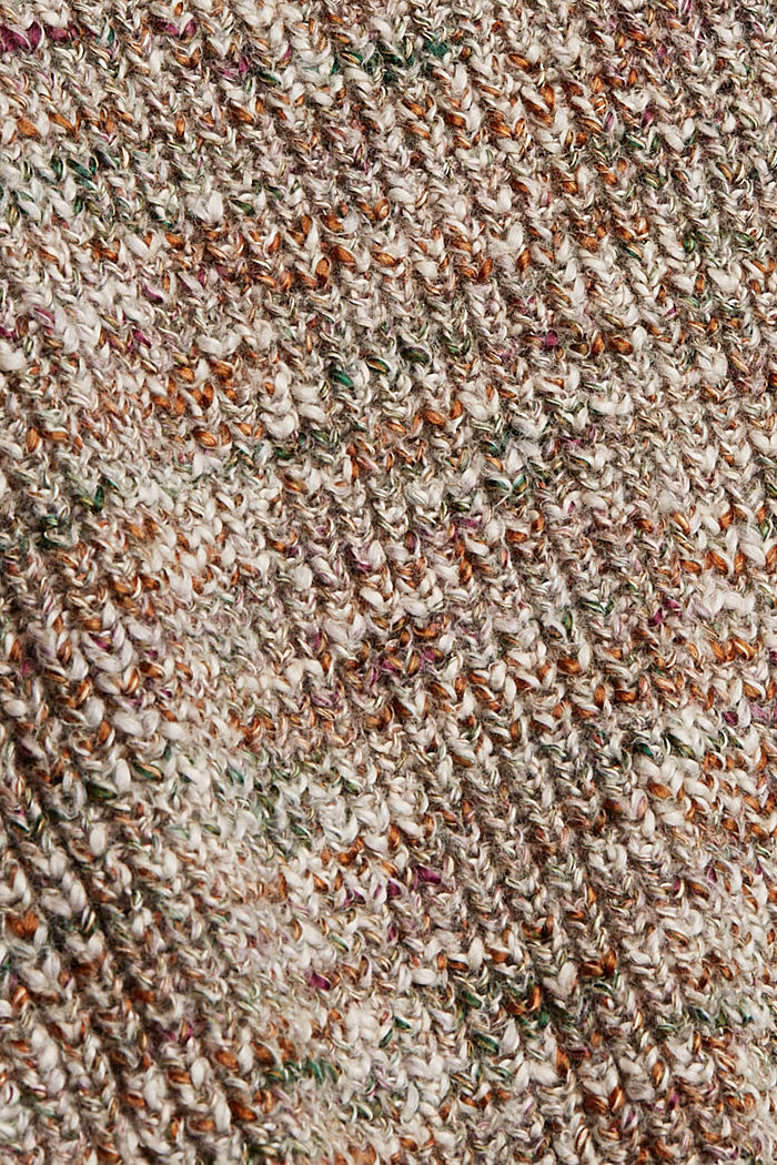 Gebreide trui van een mix met biologisch katoen, MAUVE, detail image number 4