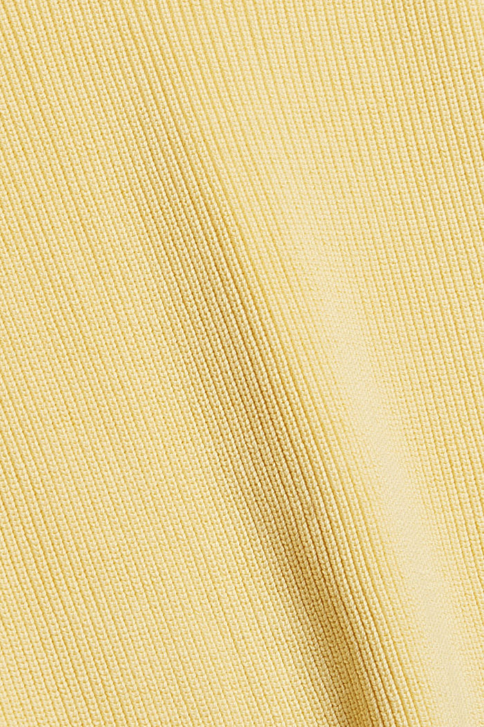 Pull-over en maille, 100 % coton, PASTEL YELLOW, detail image number 4