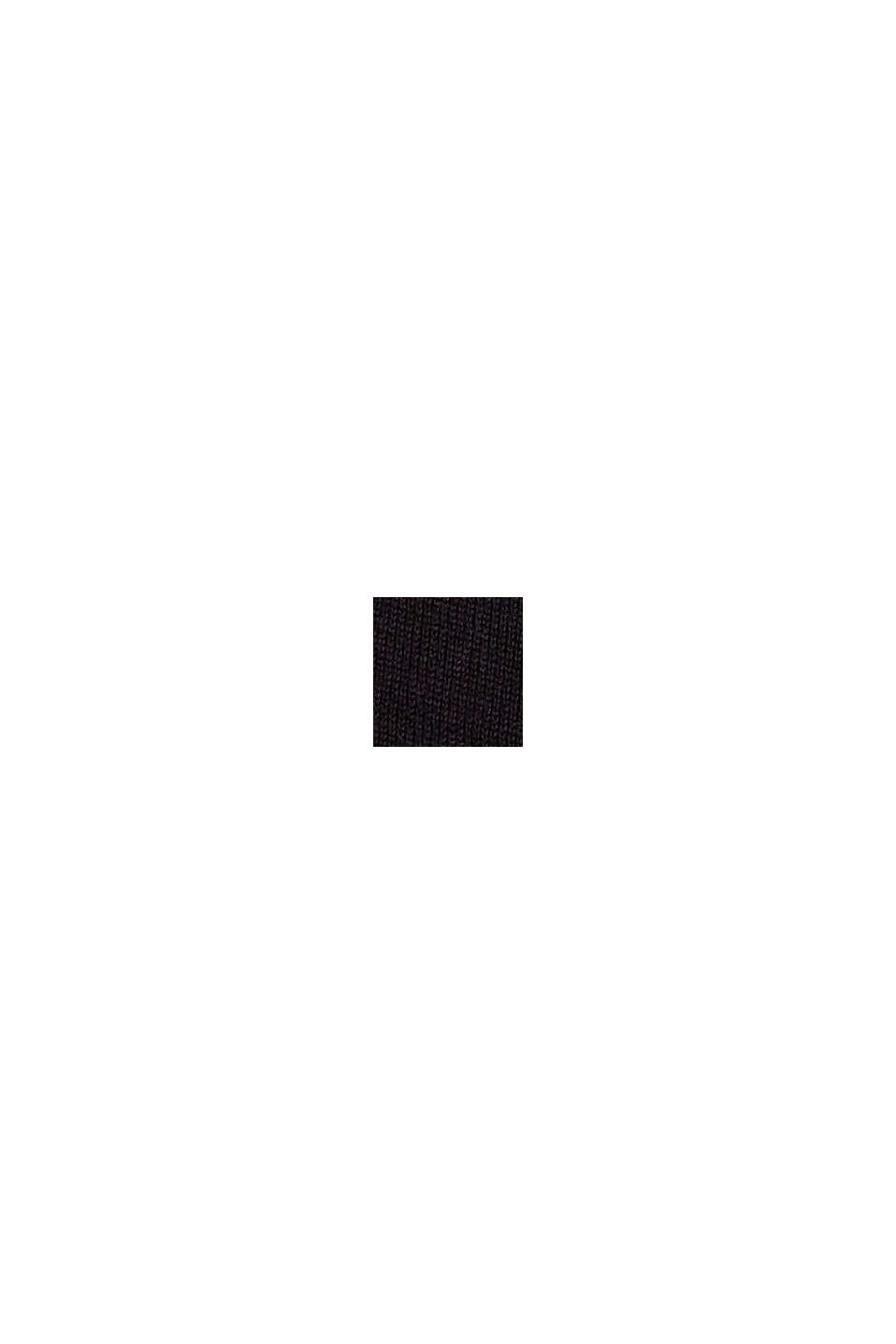 Finstickad tröja med rullkant, BLACK, swatch