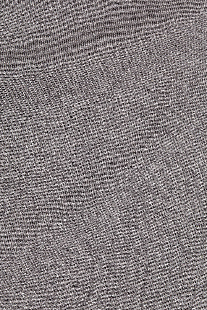 Fijngebreide trui met rolzoom, GUNMETAL, detail image number 4