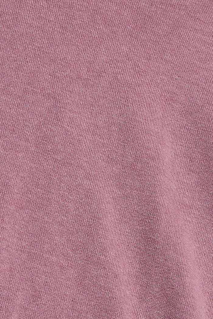 Fijngebreide trui met rolzoom, MAUVE, detail image number 4