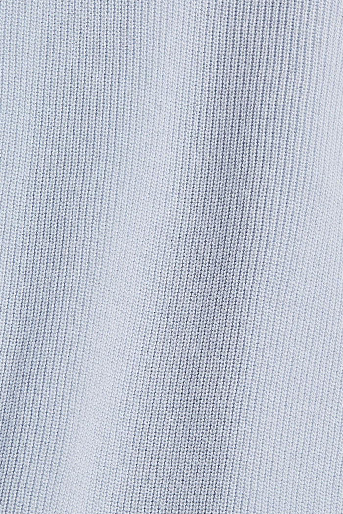 Gebreide hoodie van 100% katoen, LIGHT BLUE, detail image number 4