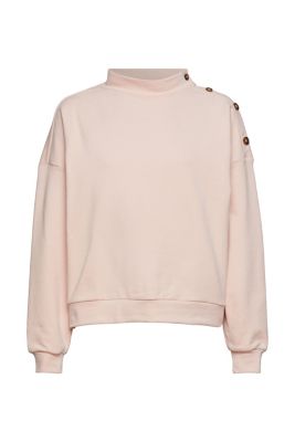 ESPRIT Sweat-shirt boutonné, coton mélangé