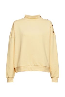 ESPRIT Sweat-shirt boutonné, coton mélangé