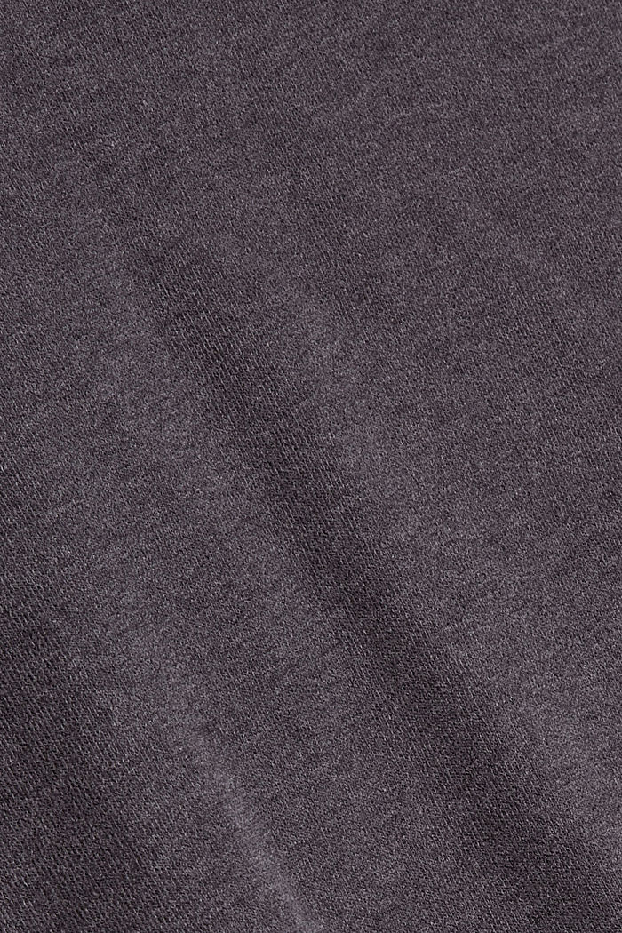 Sweatshirt met opstaande kraag en knopen, ANTHRACITE, detail image number 4