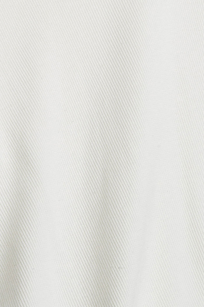 T-shirt rayé à manches longues en coton biologique mélangé, OFF WHITE, detail image number 4