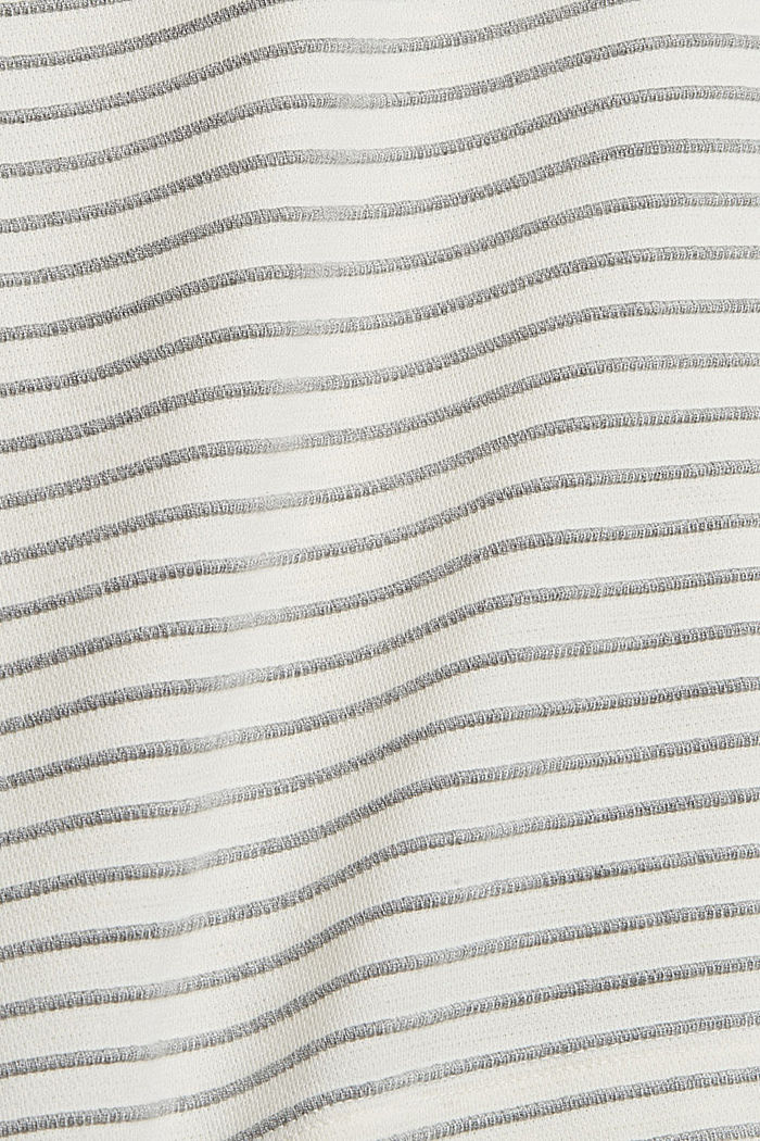 T-shirt à manches longues orné d’un motif à rayures en relief, OFF WHITE, detail image number 4