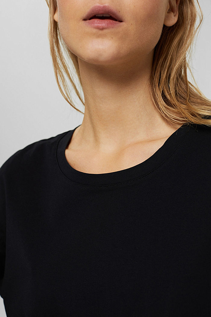T-shirt à manches longues, 100 % coton, BLACK, detail image number 2