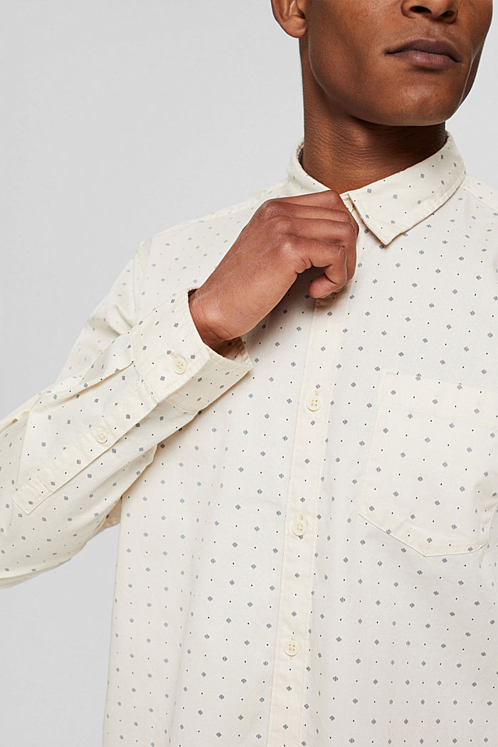 Hemd mit Print aus 100% Bio-Baumwolle, OFF WHITE, detail image number 2