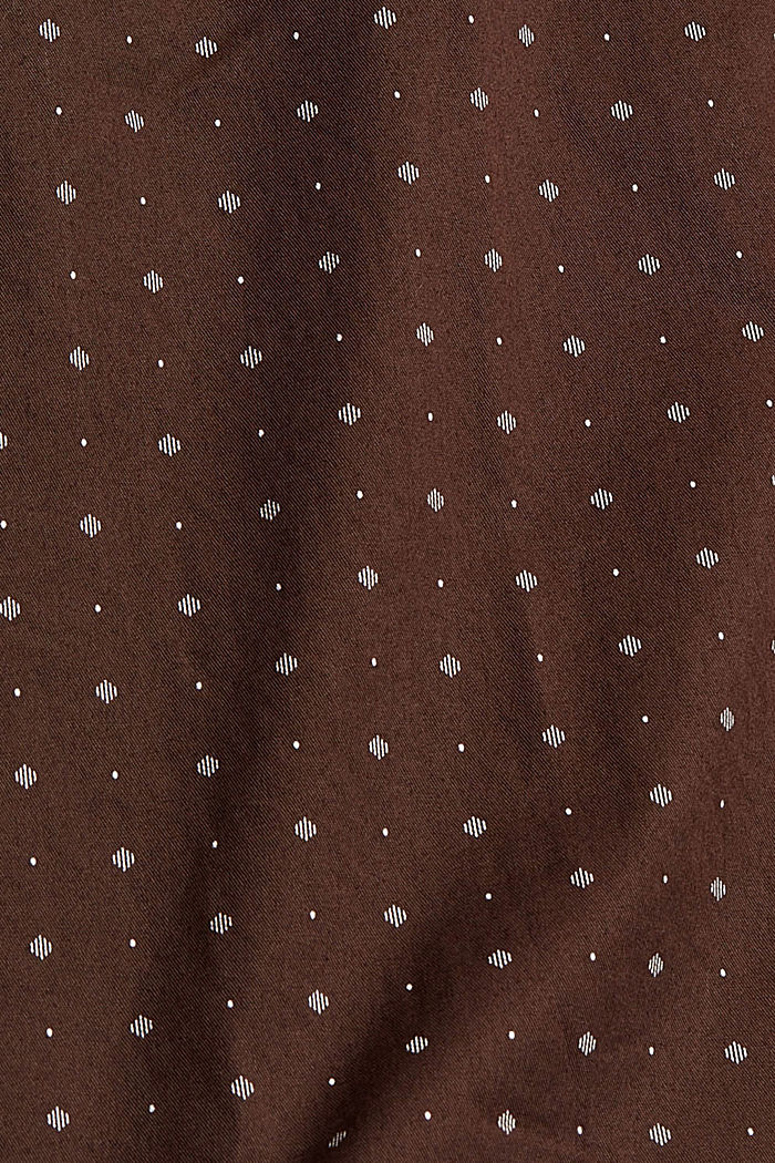 Overhemd met print van 100% biologisch katoen, BROWN, detail image number 4