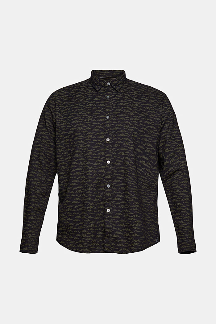 Katoenen overhemd met print, BLACK, detail image number 7