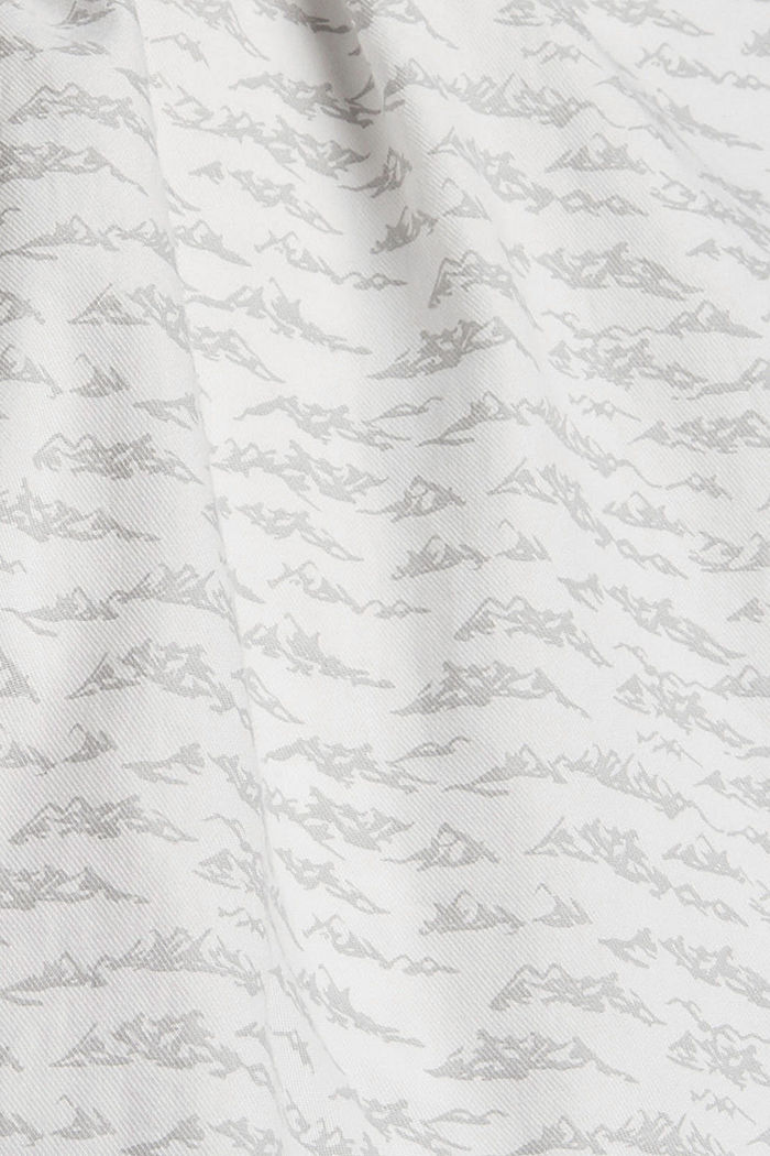 Katoenen overhemd met print, OFF WHITE, detail image number 4