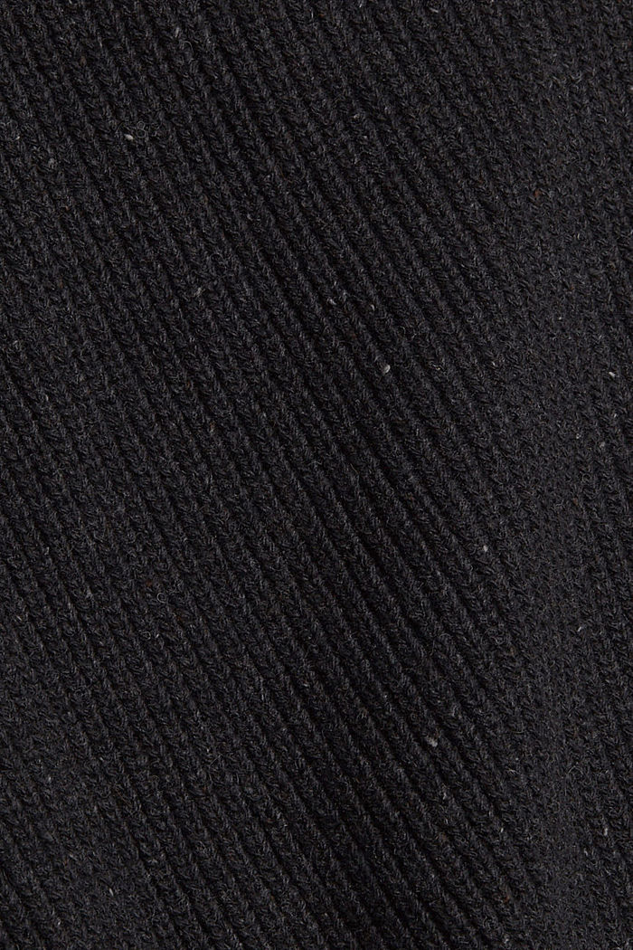 Gerecycled: Gebreid vest van een wolmix, ANTHRACITE, detail image number 4