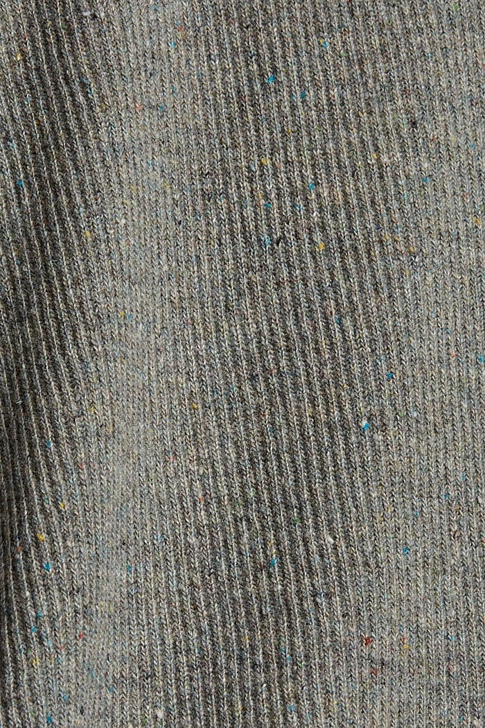 En matière recyclée : le pull-over à col roulé en laine mélangée, MEDIUM GREY, detail image number 4