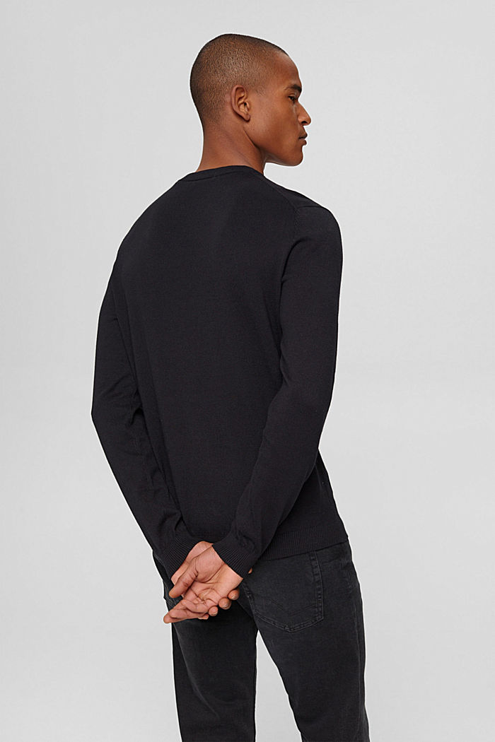 Recycelt: Woll-Mix-Pullover, BLACK, detail image number 3