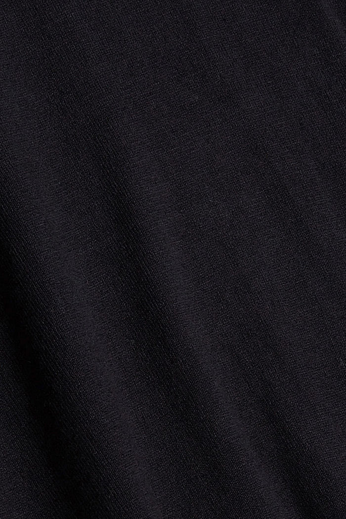 Z recyklingu: sweter z mieszanki wełnianej, BLACK, detail image number 4
