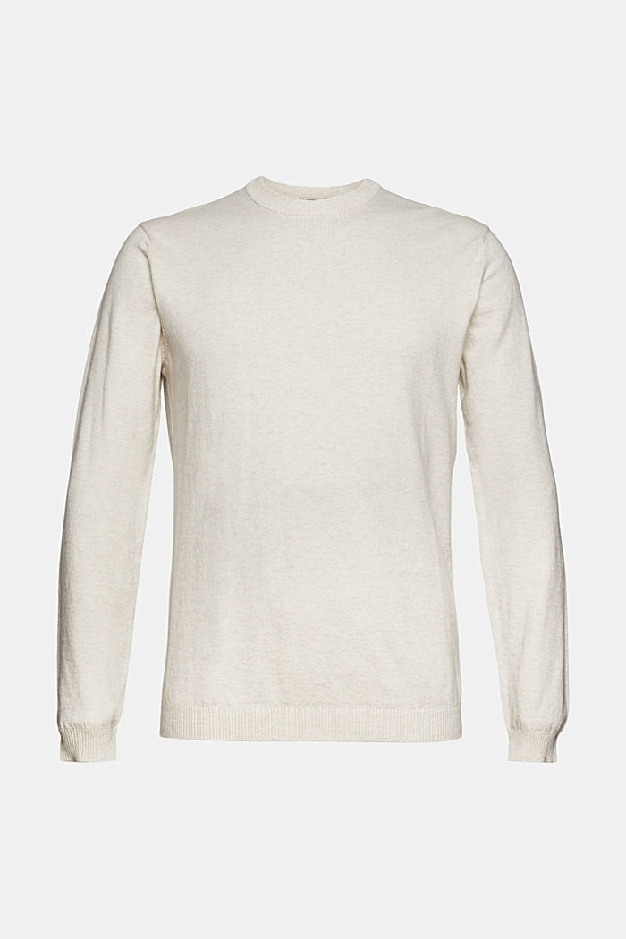 Recycelt: Woll-Mix-Pullover, OFF WHITE, overview