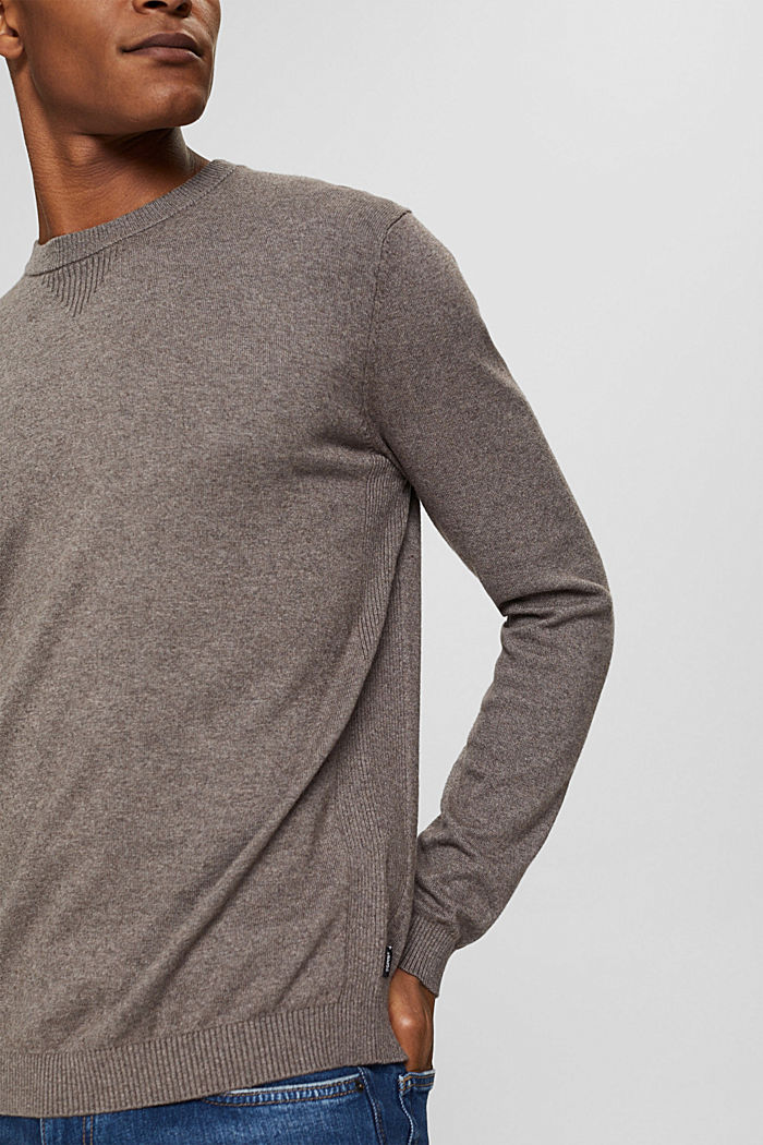 Recycelt: Woll-Mix-Pullover, TAUPE, detail image number 2