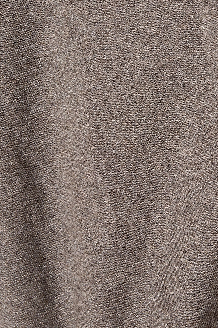 Recycelt: Woll-Mix-Pullover, TAUPE, detail image number 4