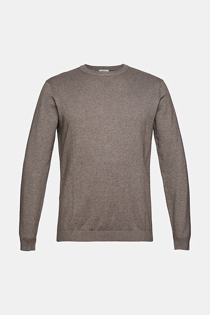 Recycelt: Woll-Mix-Pullover, TAUPE, overview