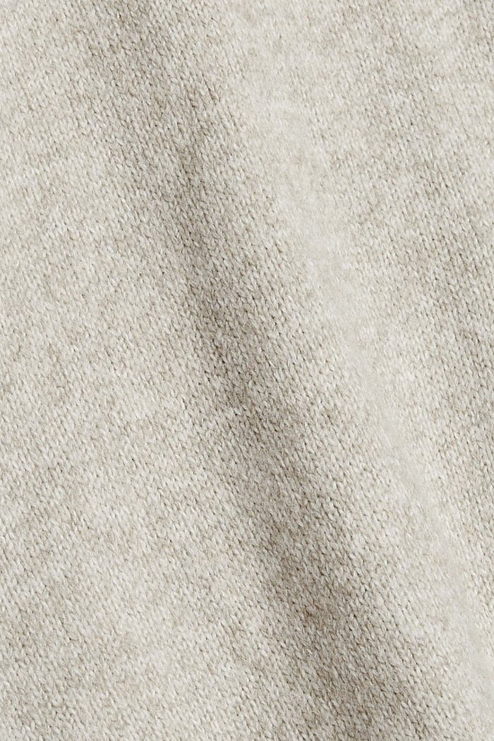 Kierrätettyä: villaa sisältävä neulepusero, OFF WHITE, detail image number 4