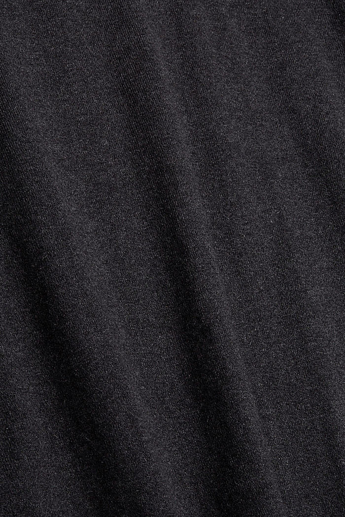 Fijngebreide trui met kasjmier, ANTHRACITE, detail image number 4