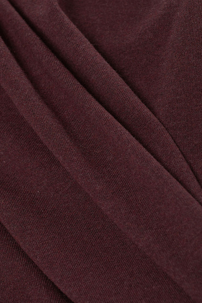 Fijngebreide trui met kasjmier, BORDEAUX RED, detail image number 4