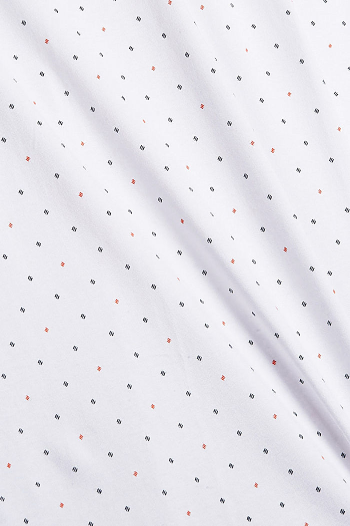Jersey-Poloshirt aus Bio-Baumwolle, WHITE, detail image number 5