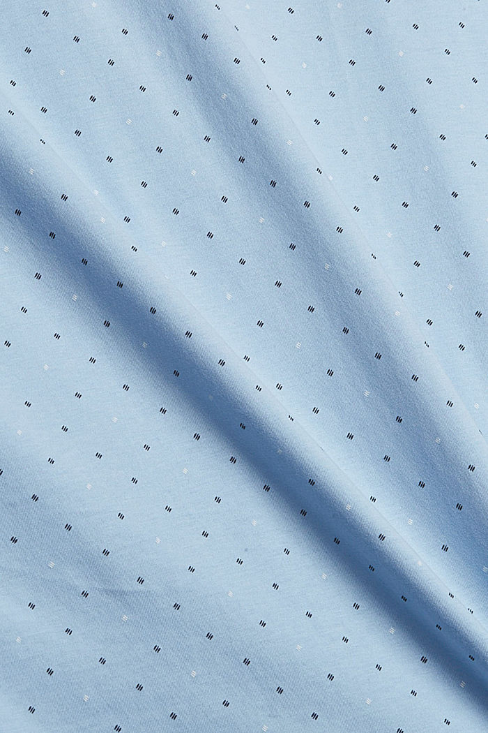 Jersey poloshirt van biologisch katoen, LIGHT BLUE, detail image number 5