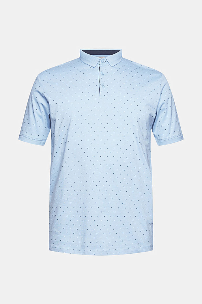 Jersey-Poloshirt aus Bio-Baumwolle, LIGHT BLUE, overview