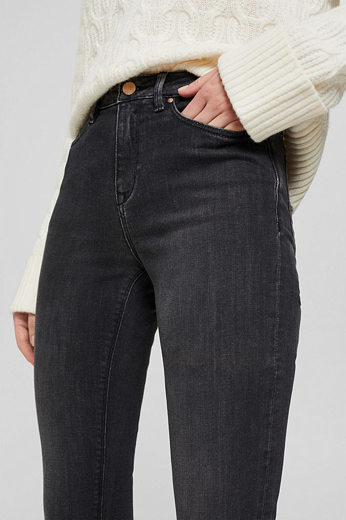 Shaping jeans met hoge taille, BLACK MEDIUM WASHED, detail image number 2