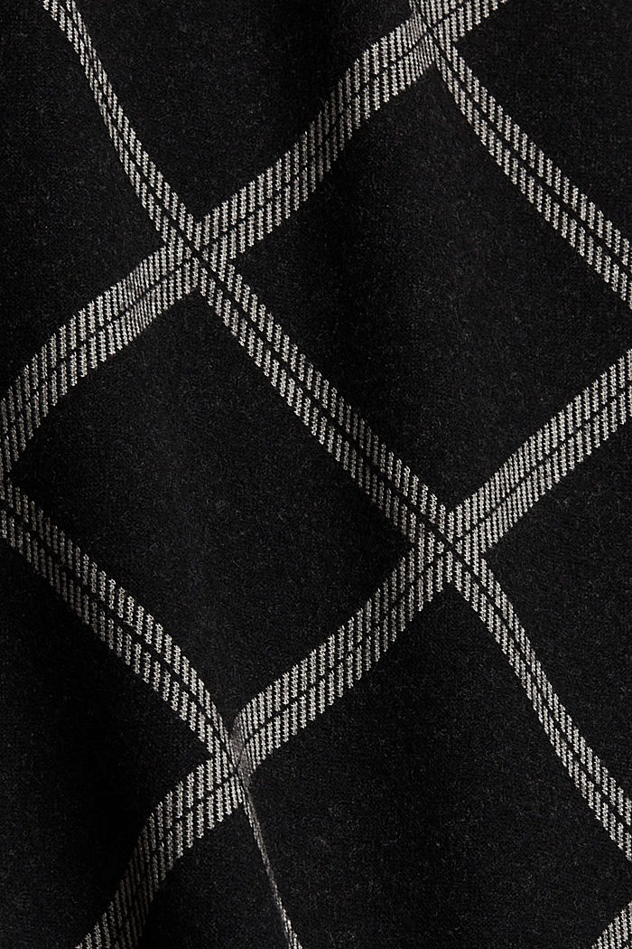 Robe ceinturée à carreaux, LENZING™ ECOVERO™, BLACK, detail image number 4
