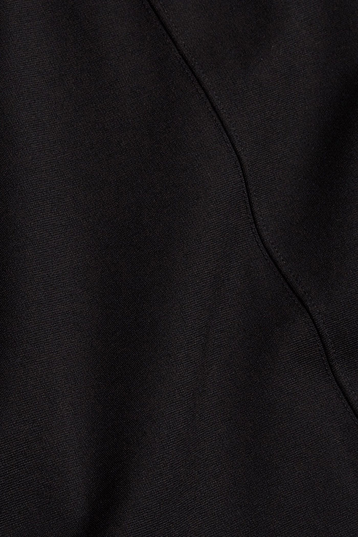 Dzianinowa sukienka z przyszytym paskiem, BLACK, detail image number 4