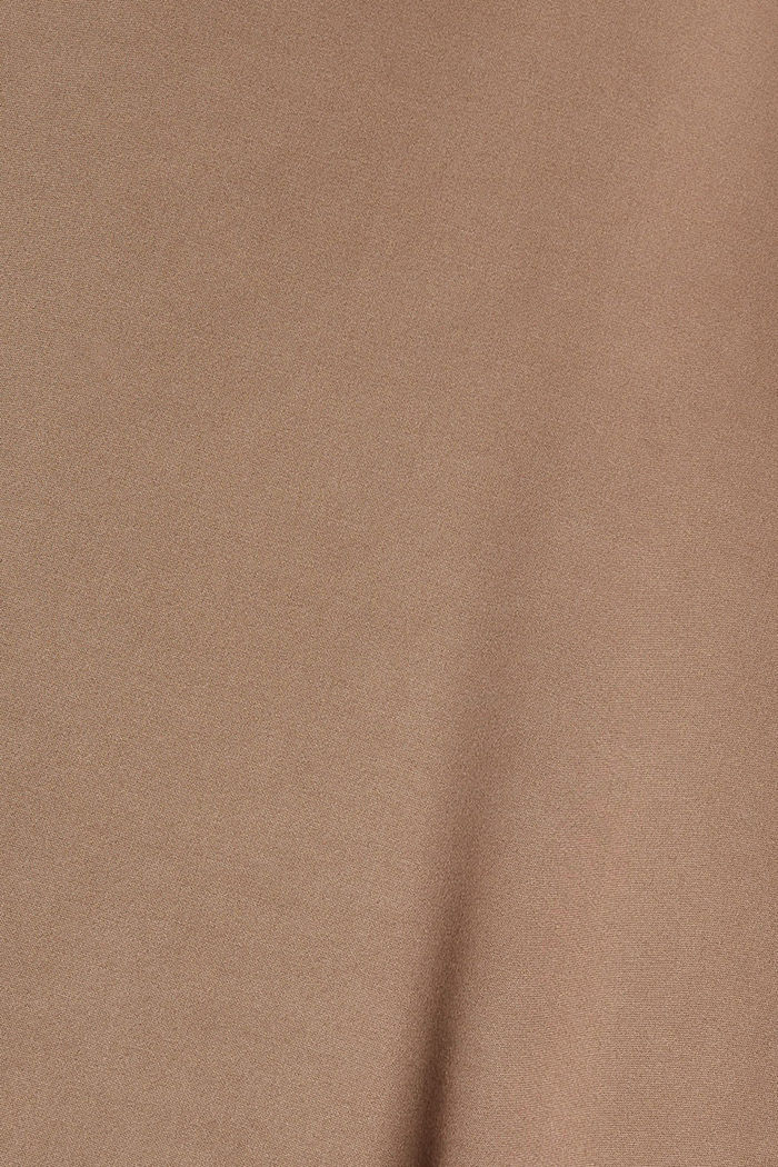 Overhemdblouse met satijnlook, LENZING™ ECOVERO™, TAUPE, detail image number 4