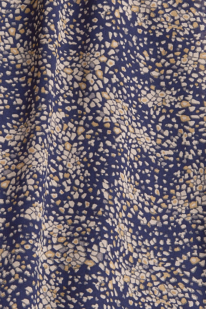 Gerecycled: chiffon blouse met opstaande kraag, NAVY, detail image number 4