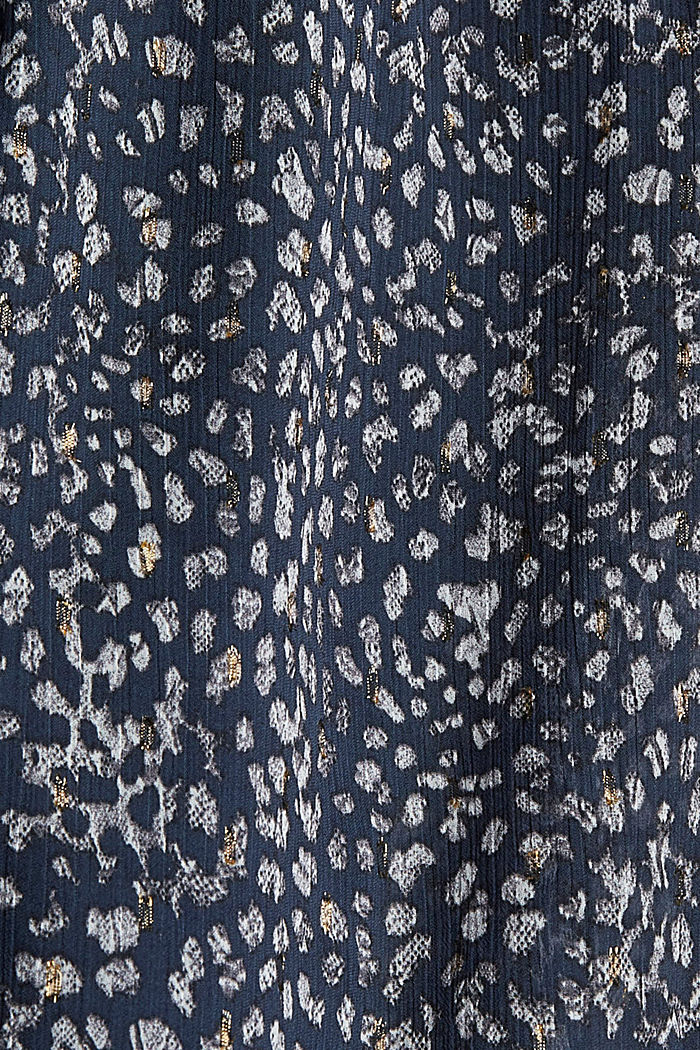 Gerecycled: chiffon blouse met print, DARK BLUE, detail image number 4