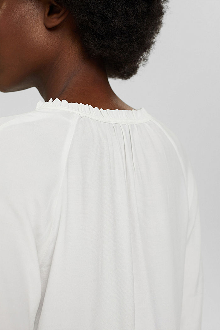 Bluse mit LENZING™ ECOVERO™, OFF WHITE, detail image number 5